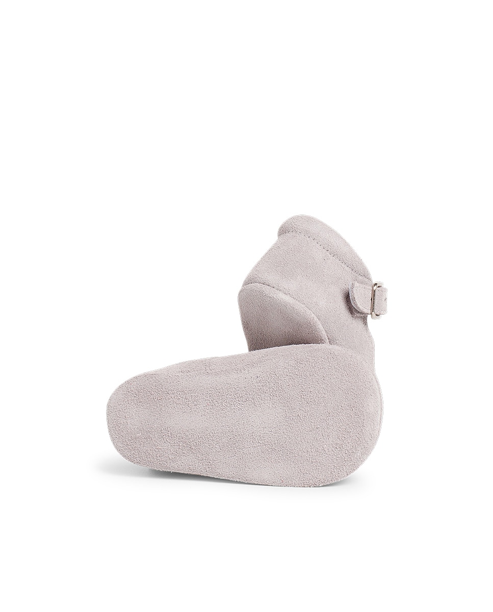 Pepitos de bebé de serraje con hebilla - Pisamonas - Gris Gris-2