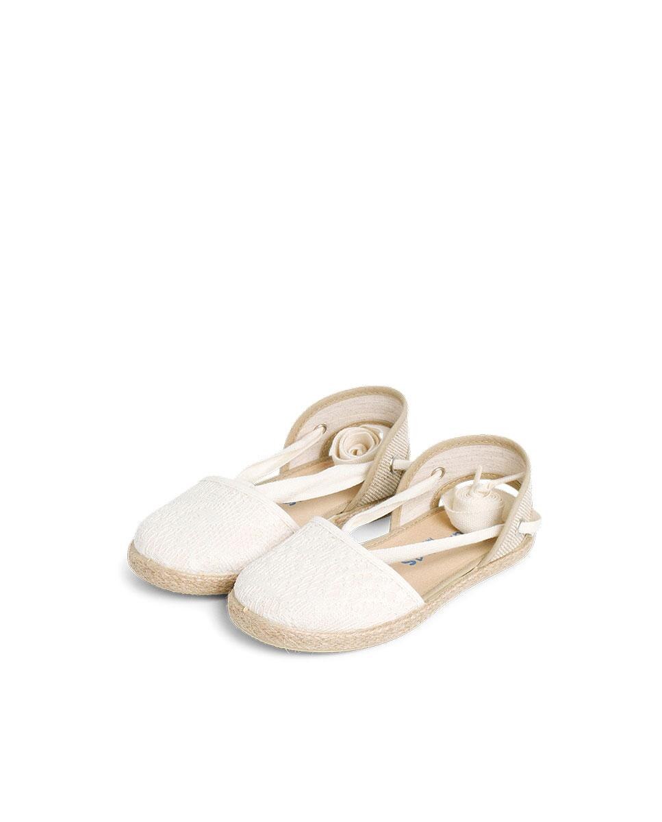 Alpargatas de niña tipo valencianas crochét en - Pisamonas - Beige Beige-4