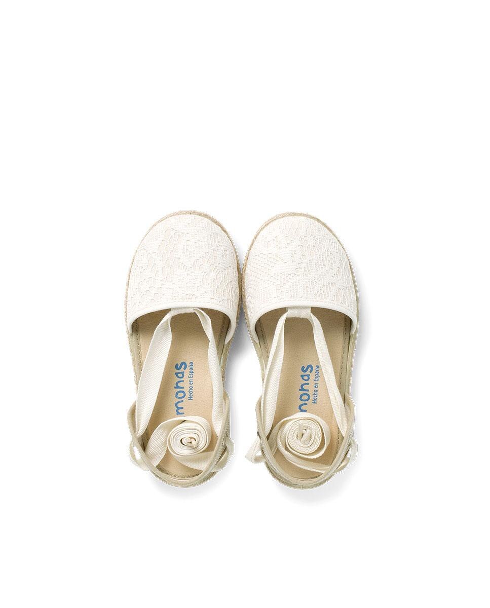 Alpargatas de niña tipo valencianas crochét en - Pisamonas - Beige Beige-5