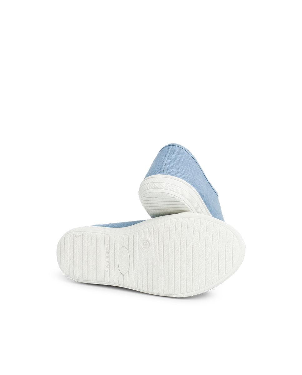 Imagen 4 de Zapatillas Tela Punta Goma Cordones en rosa - Pisamonas - Azul claro Azul claro