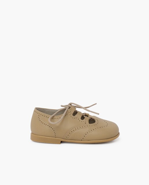 Imagen 0 de Zapato de cordones de bebé de piel con cordones
