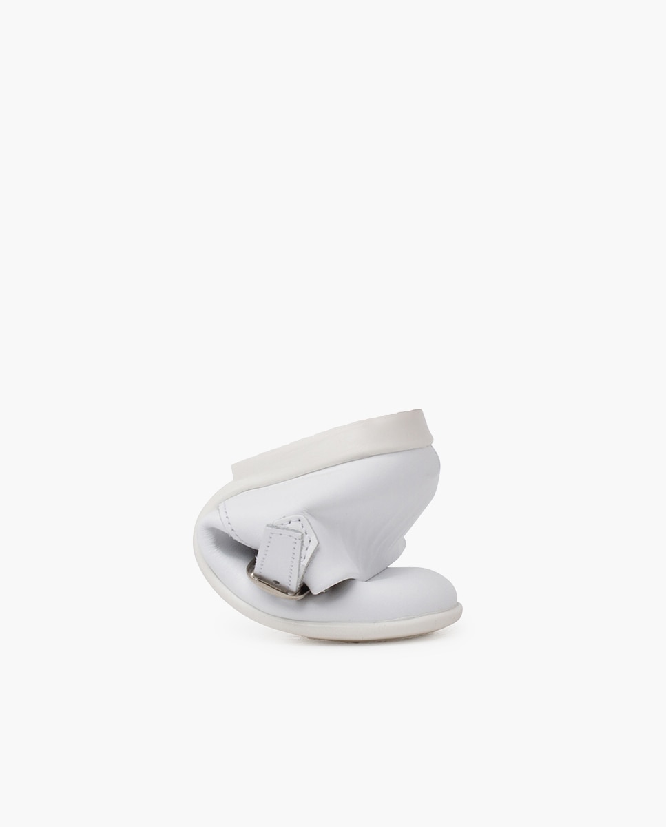 Merceditas de bebé piel hebilla - Pisamonas - Blanco Blanco-5