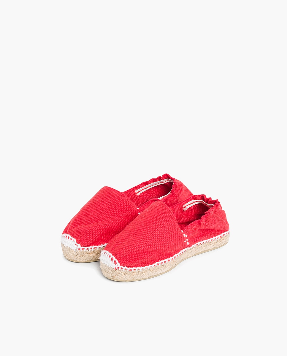 Alpargatas de niños con cinta - Pisamonas - Rojo Rojo-3