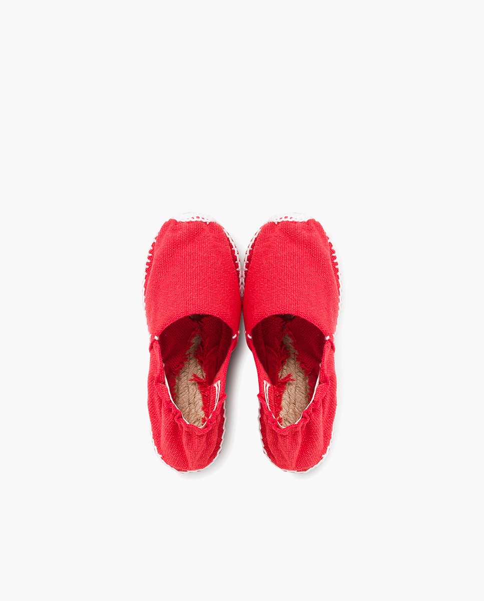 Alpargatas de niños con cinta - Pisamonas - Rojo Rojo-4