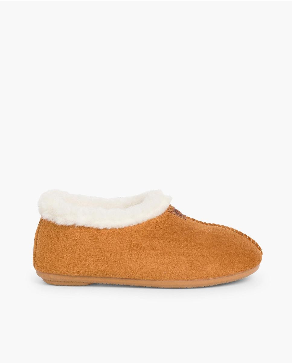 Zapatillas de casa abiertas de Niño Casa Bamara forro tipo Borrego - Pisamonas - Camel Camel-1