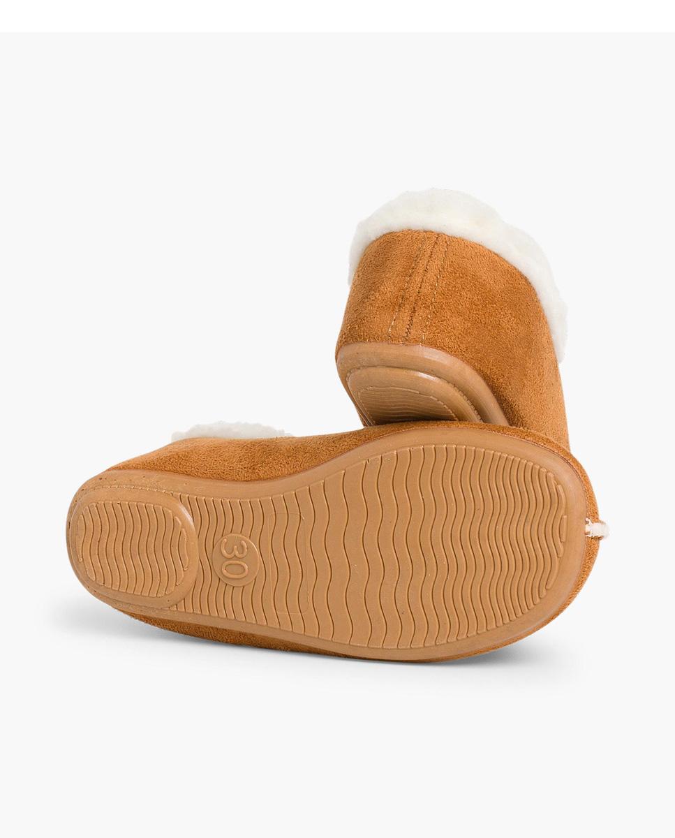 Zapatillas de casa abiertas de Niño Casa Bamara forro tipo Borrego - Pisamonas - Camel Camel-3