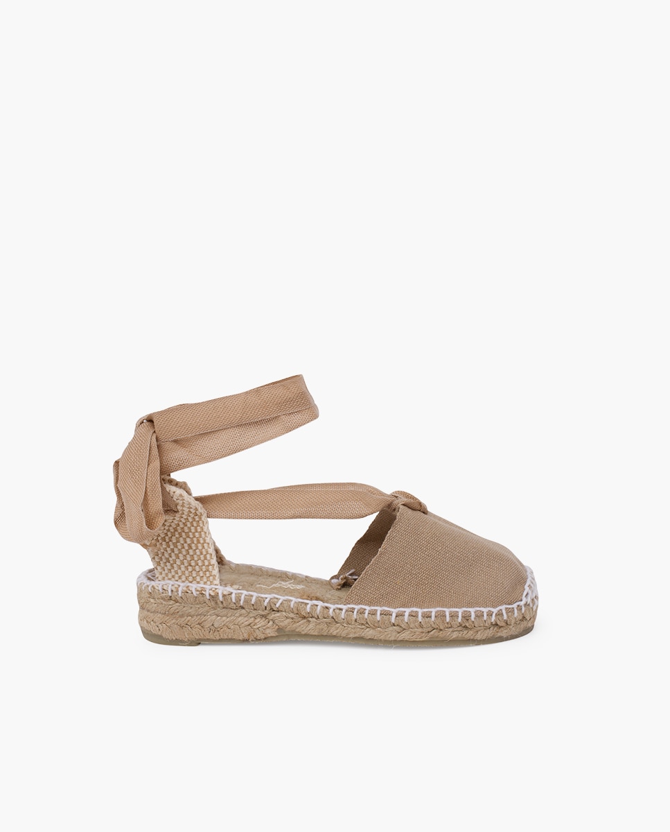 Alpargatas de niña valencianas lisas - Pisamonas - Beige Beige-1