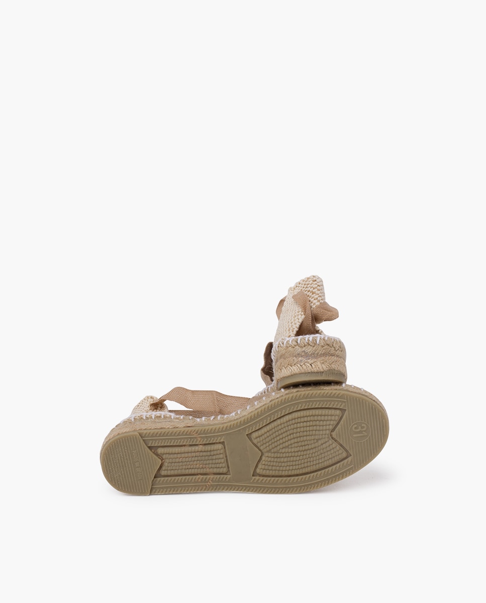 Alpargatas de niña valencianas lisas - Pisamonas - Beige Beige-2
