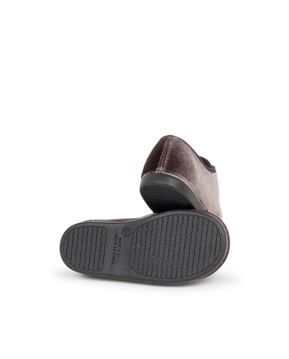 Zapatos de cordones y bluchers de bebé niña terciopelo cordon faya - Pisamonas - Burdeos Burdeos-3