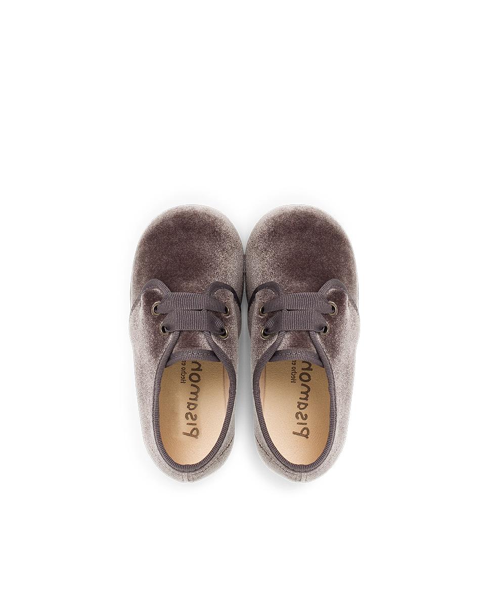 Zapatos de cordones y bluchers de bebé niña terciopelo cordon faya - Pisamonas - Burdeos Burdeos-5