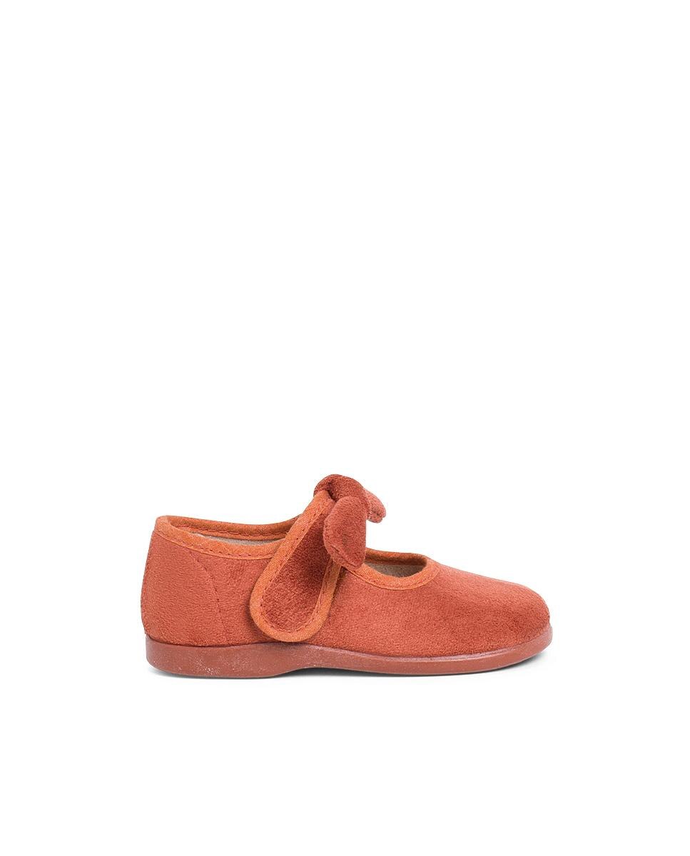 Merceditas de bebé bamara cinta adherente lazo - Pisamonas - Naranja Naranja-1