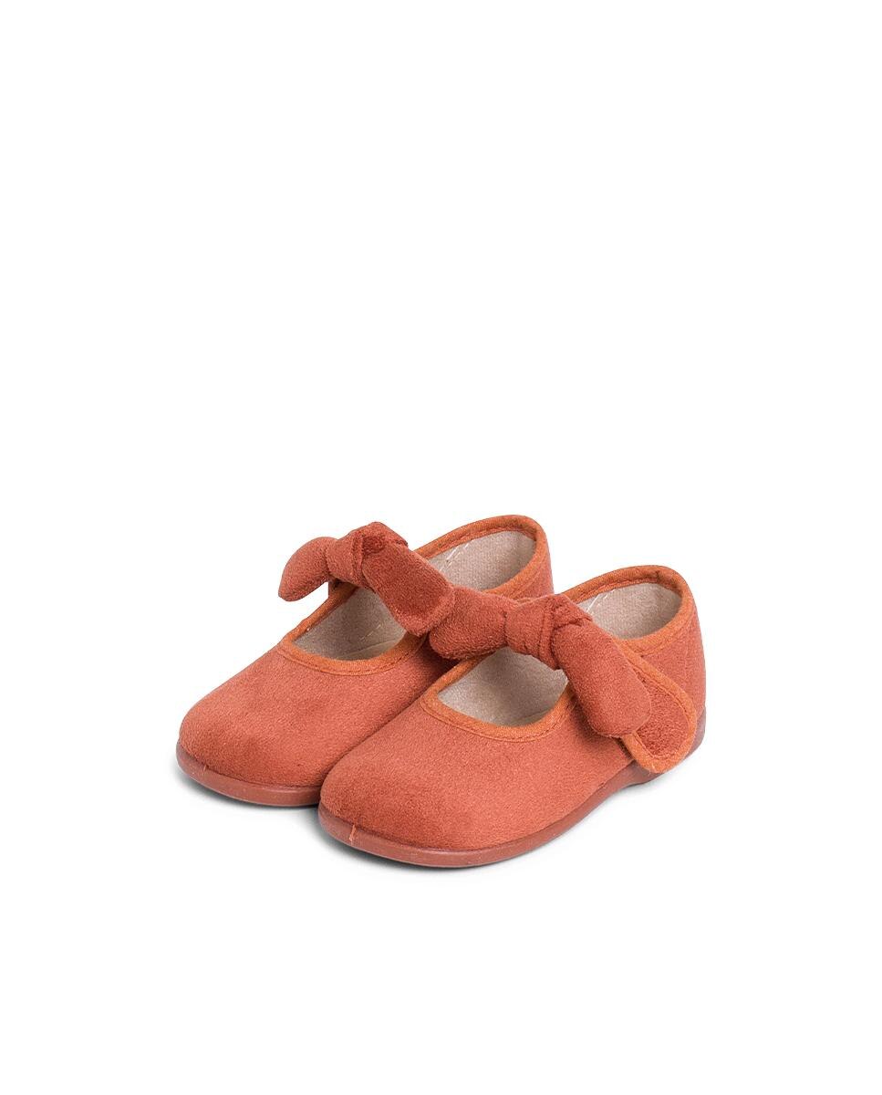 Merceditas de bebé bamara cinta adherente lazo - Pisamonas - Naranja Naranja-4