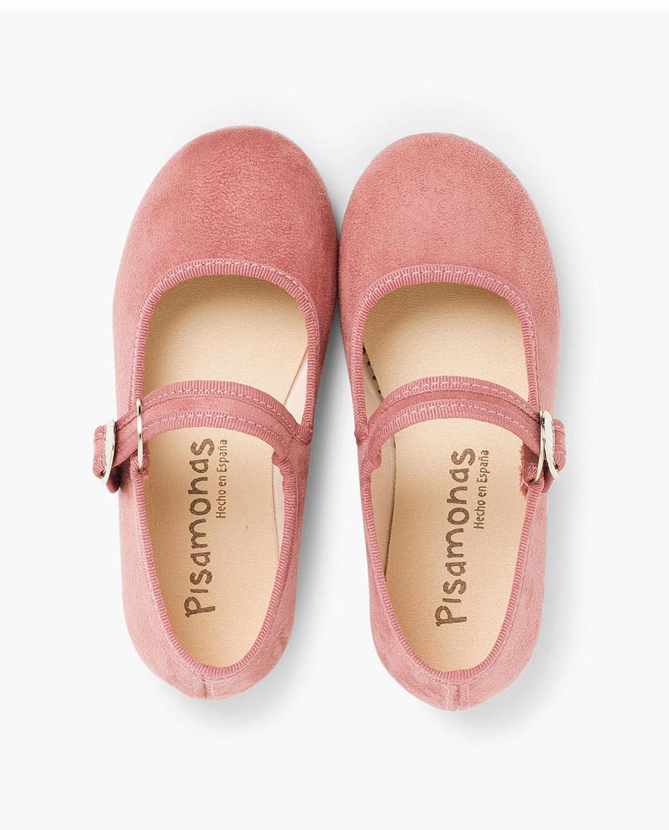 Merceditas de niña bamara hebilla japonesa - Pisamonas - Rosa Rosa-5
