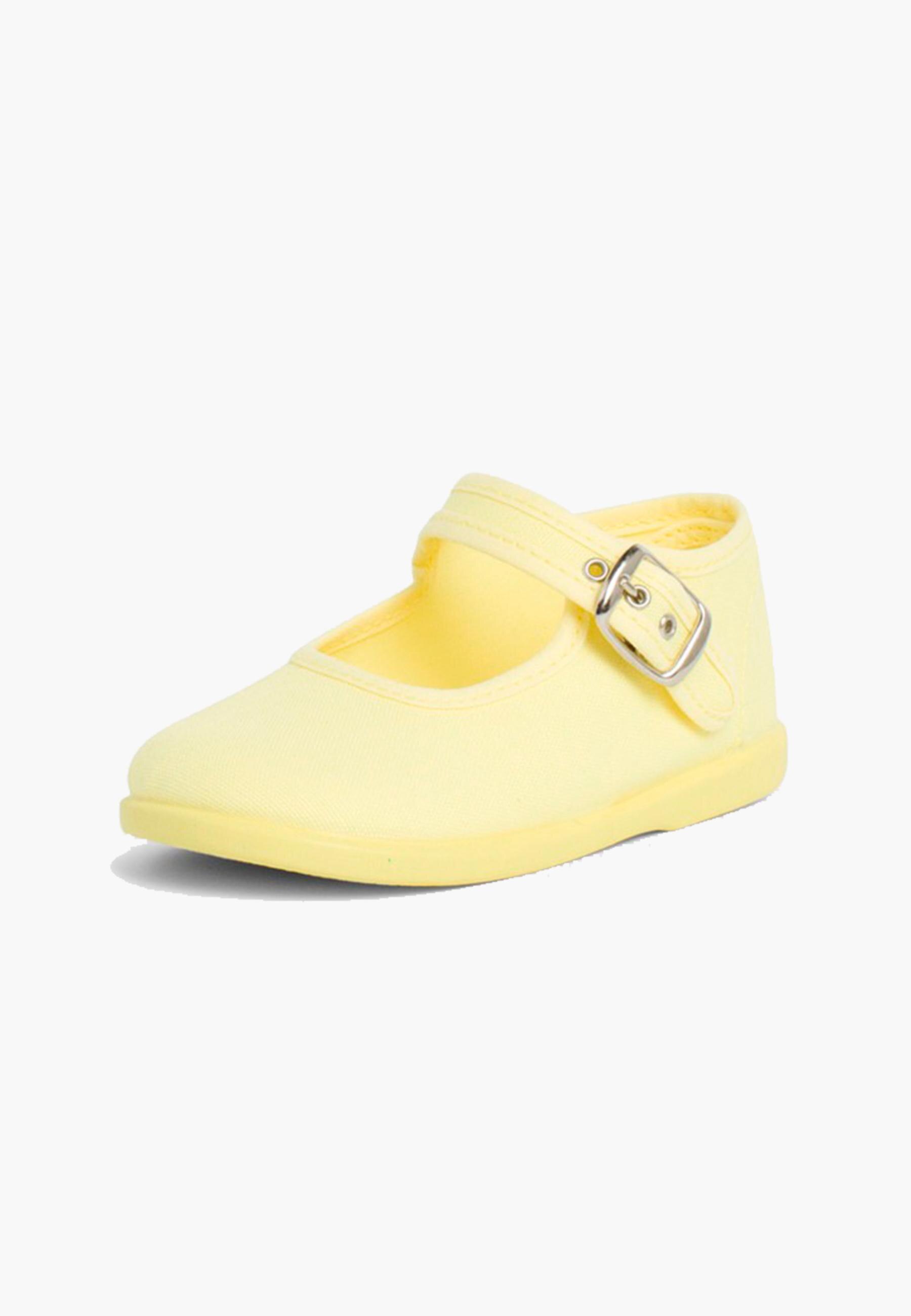 Merceditas de bebé tela hebilla - Amarillo Amarillo-2