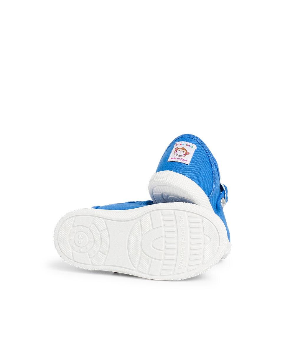 Pepitos de bebé lona puntera goma tipo pepitos - Pisamonas - Azul / Blanco Azul / Blanco-3
