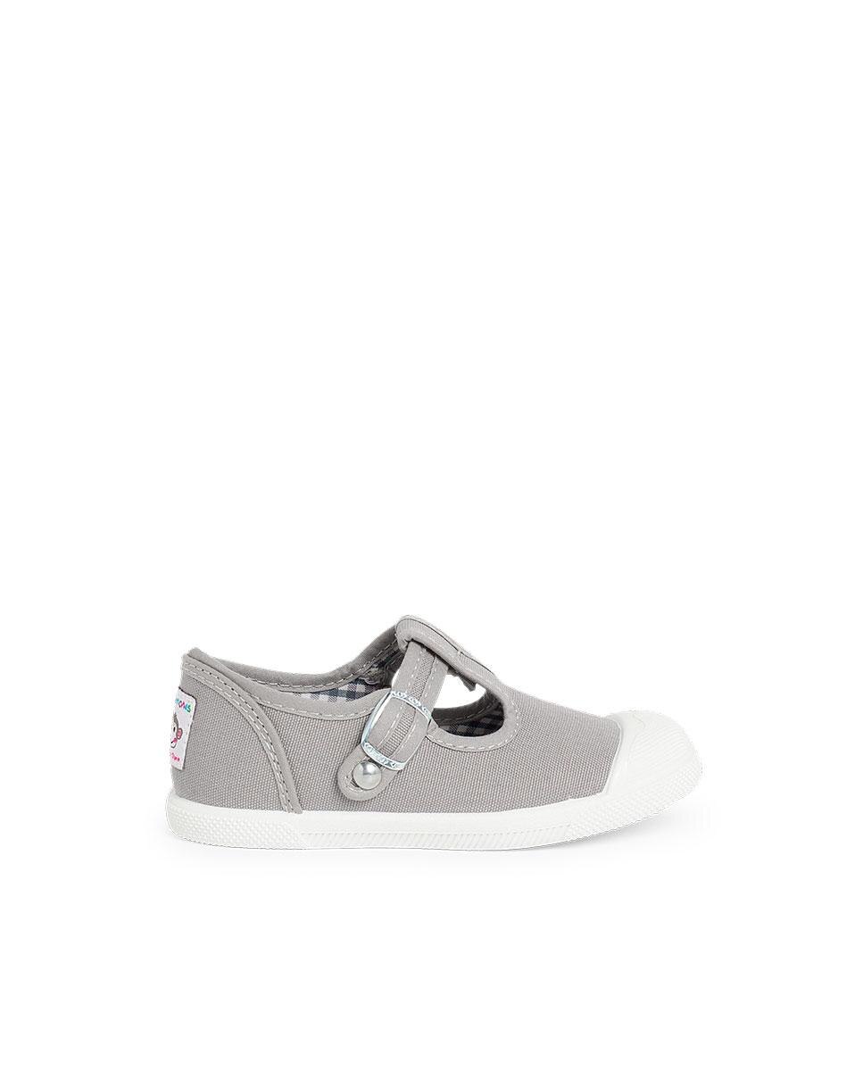 Pepitos de bebé lona puntera goma tipo pepitos - Pisamonas - Gris Gris-1