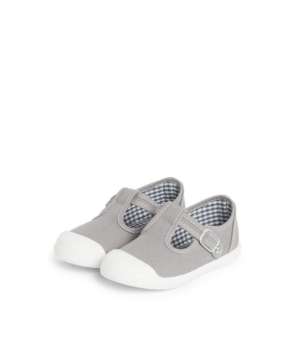 Pepitos de bebé lona puntera goma tipo pepitos - Pisamonas - Gris Gris-4
