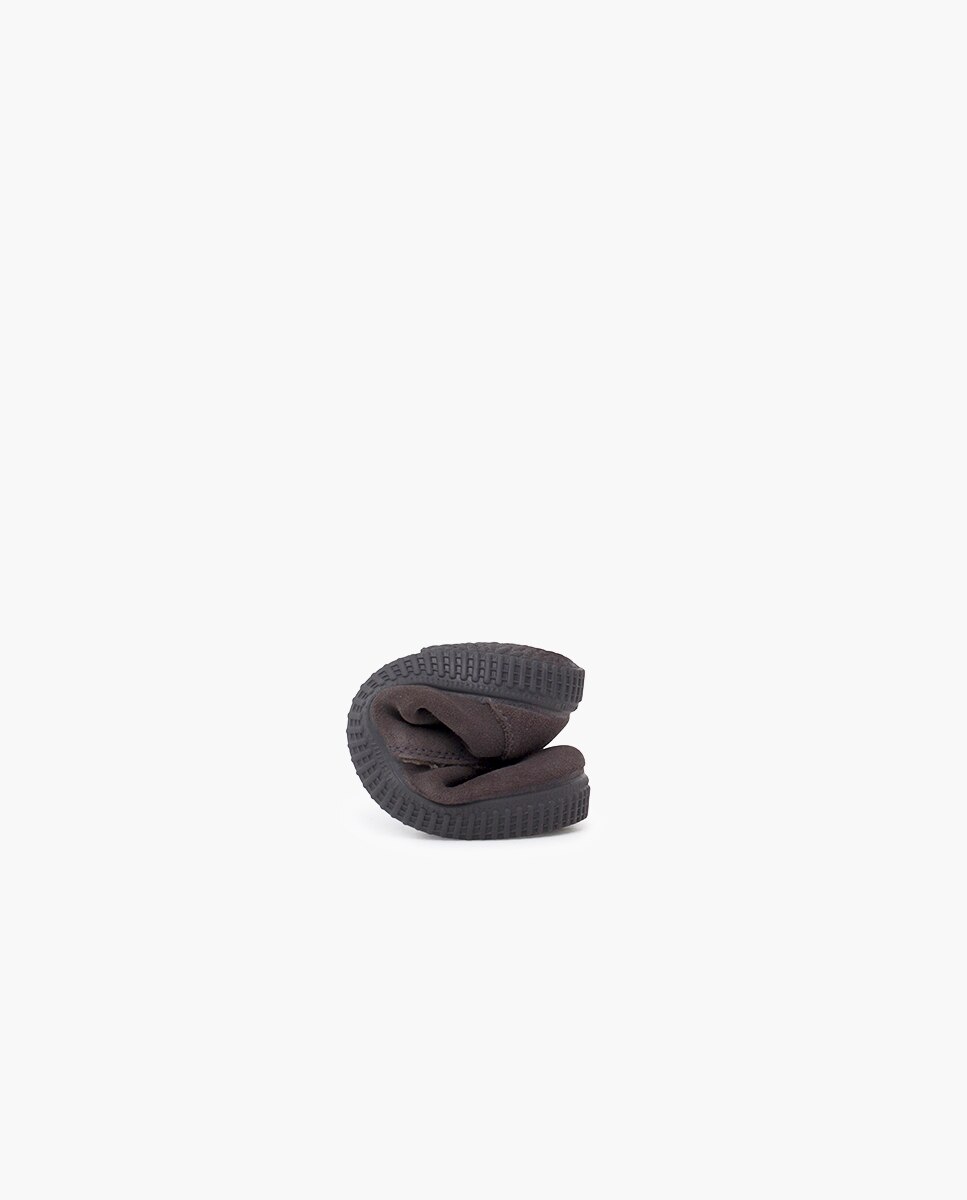 Botas de bebé niño en serraje con cierre de cordones - Pisamonas - Gris Gris-5