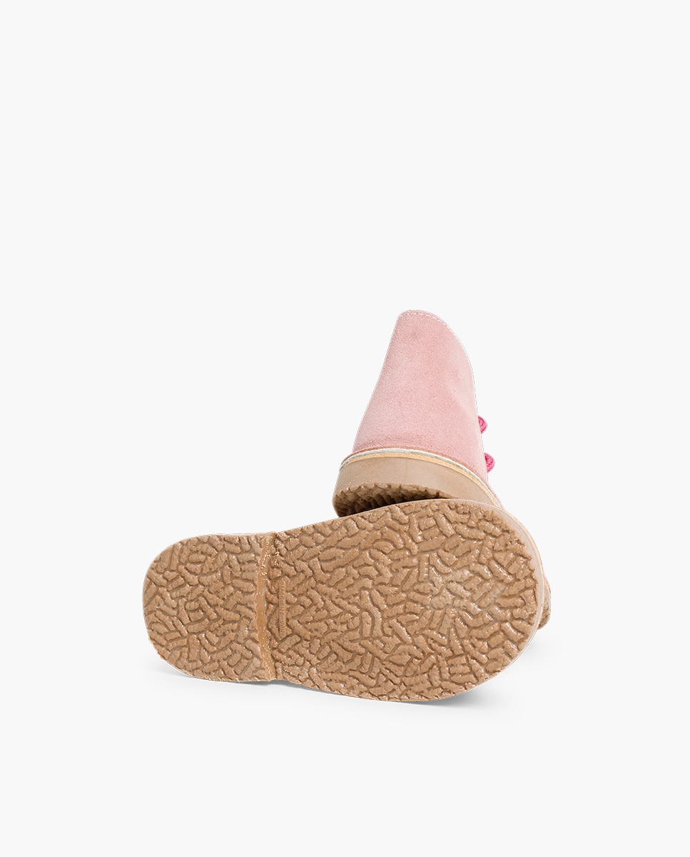 Pisacacas de niño botas safari cordones - Pisamonas - Rosa Rosa-2