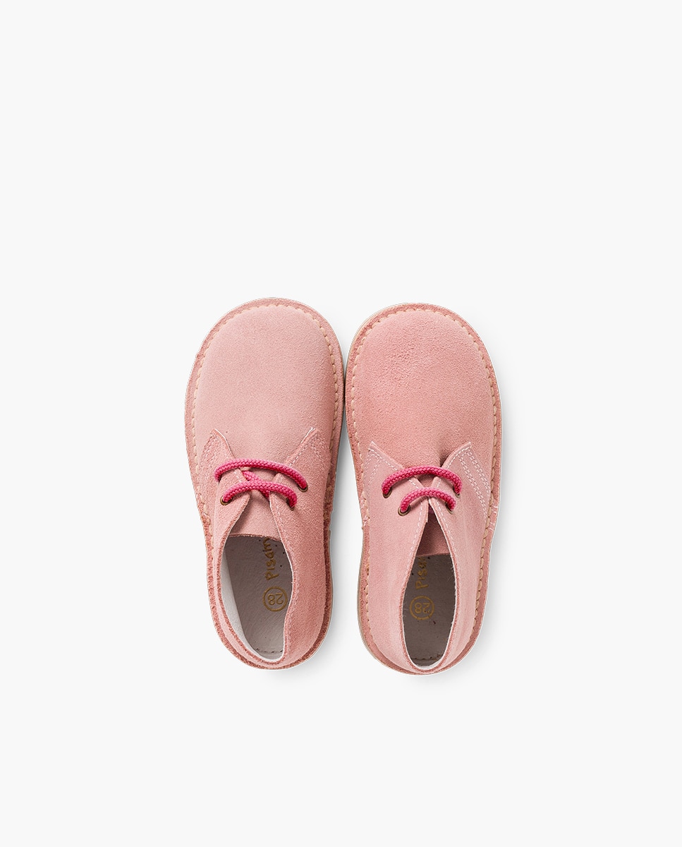 Pisacacas de niño botas safari cordones - Pisamonas - Rosa Rosa-4