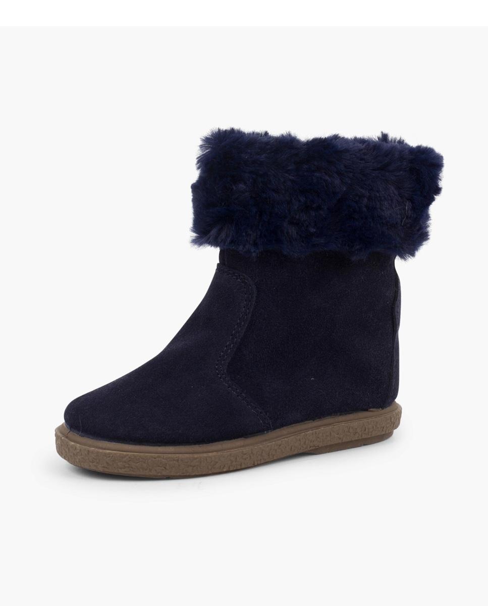 Botas de bebé pelo media caña con cremallera - Pisamonas - Azul marino Azul marino-2