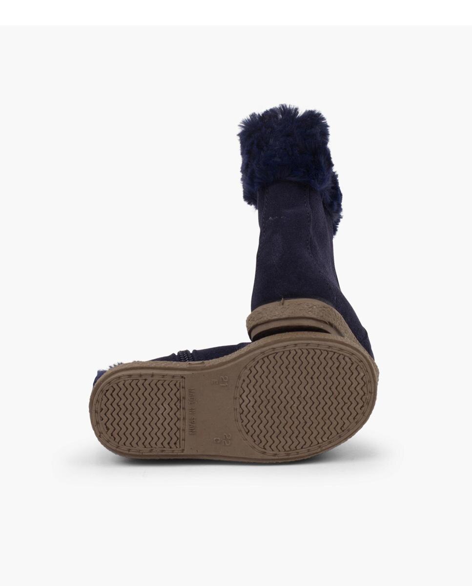 Botas de bebé pelo media caña con cremallera - Pisamonas - Azul marino Azul marino-3