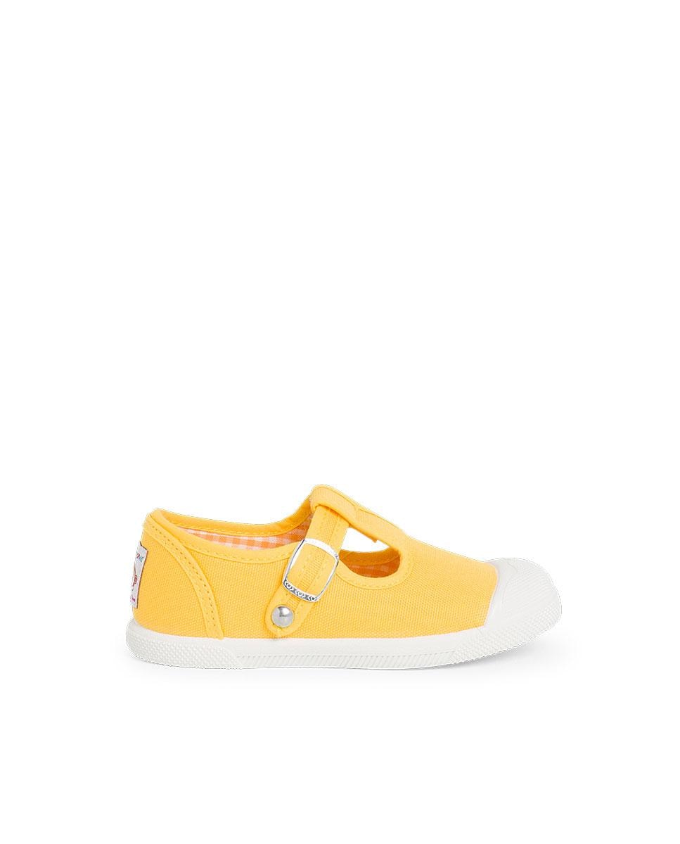 Pepitos de bebé lona puntera goma tipo pepitos - Pisamonas - Amarillo Amarillo-1