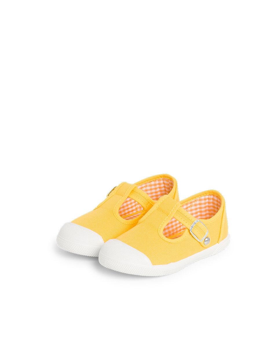 Pepitos de bebé lona puntera goma tipo pepitos - Pisamonas - Amarillo Amarillo-4