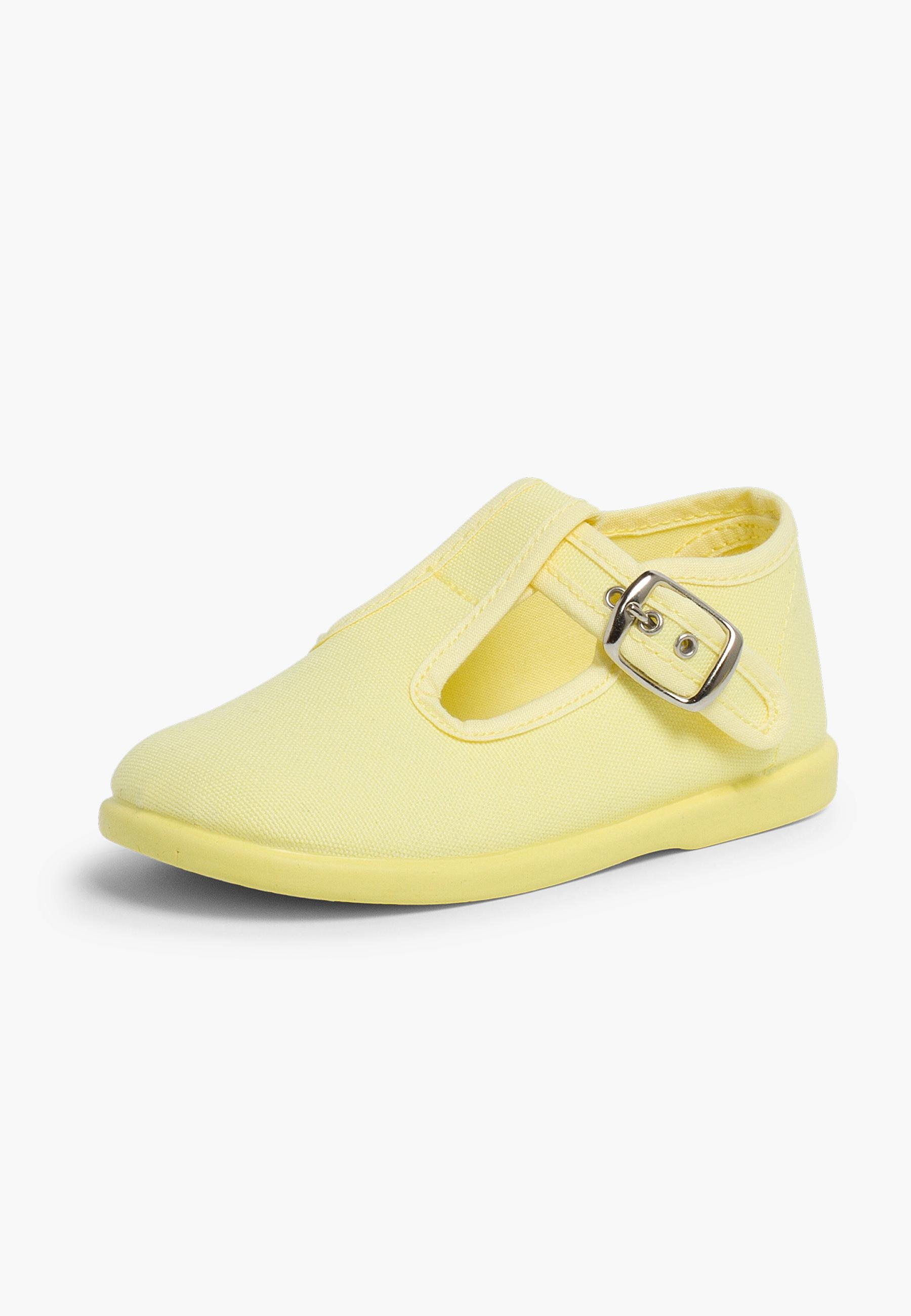 Pepitos de bebé tela hebilla - Pisamonas - Amarillo Amarillo-2