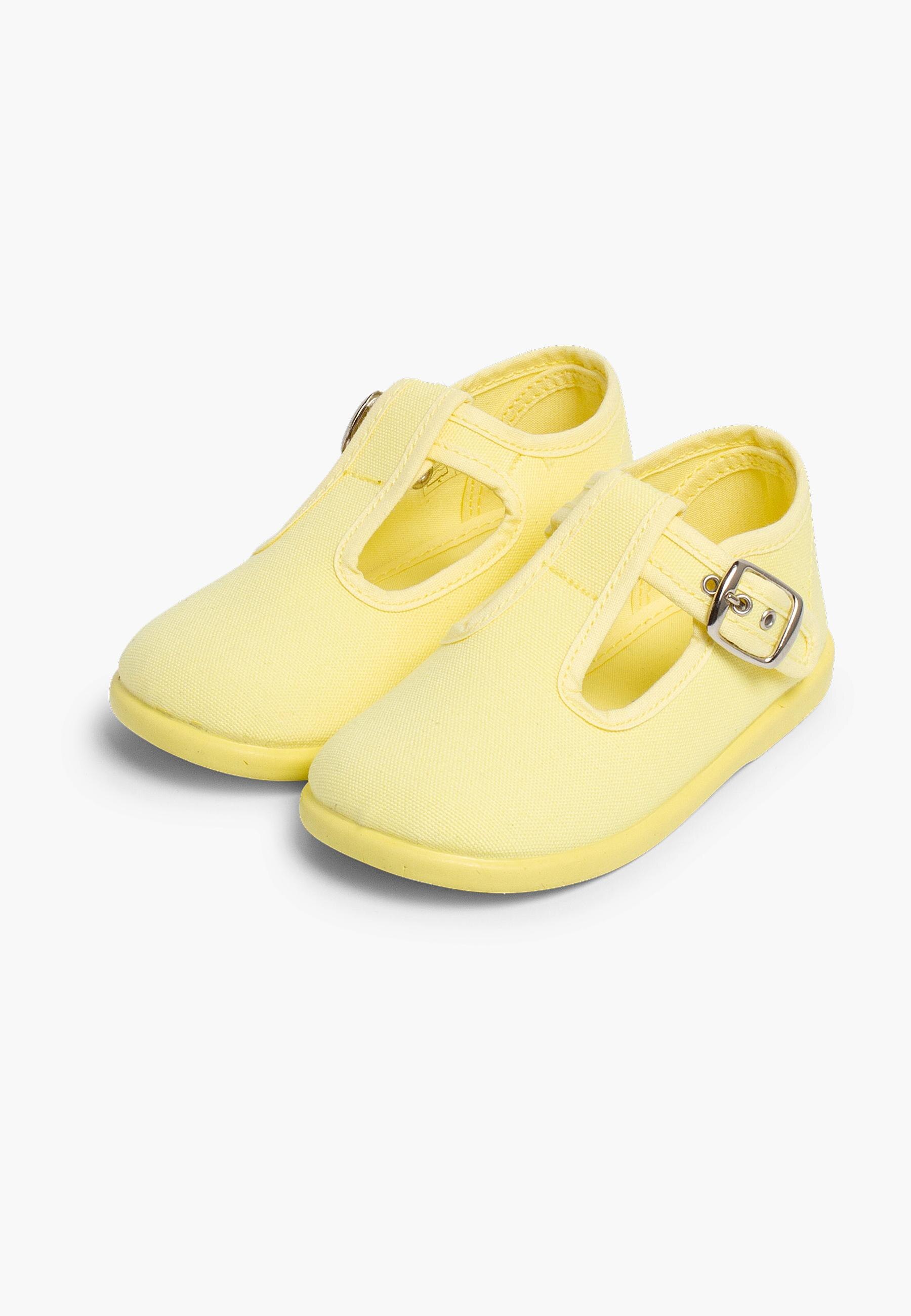Pepitos de bebé tela hebilla - Pisamonas - Amarillo Amarillo-4