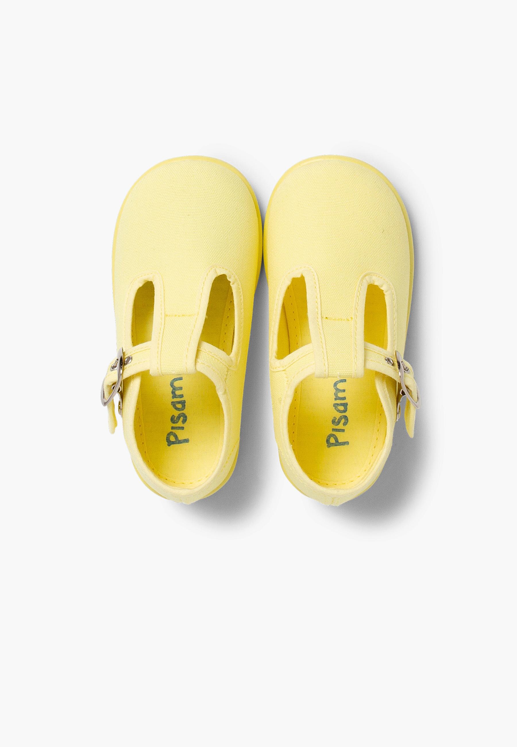Pepitos de bebé tela hebilla - Pisamonas - Amarillo Amarillo-5