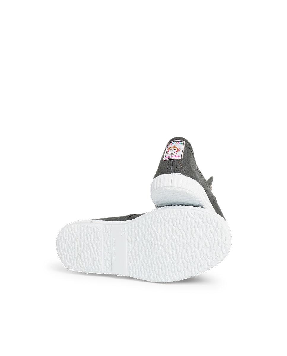 Zapatillas Lona Punta Goma Sin Cordones en arena - Pisamonas - Gris / Blanco Gris / Blanco-3