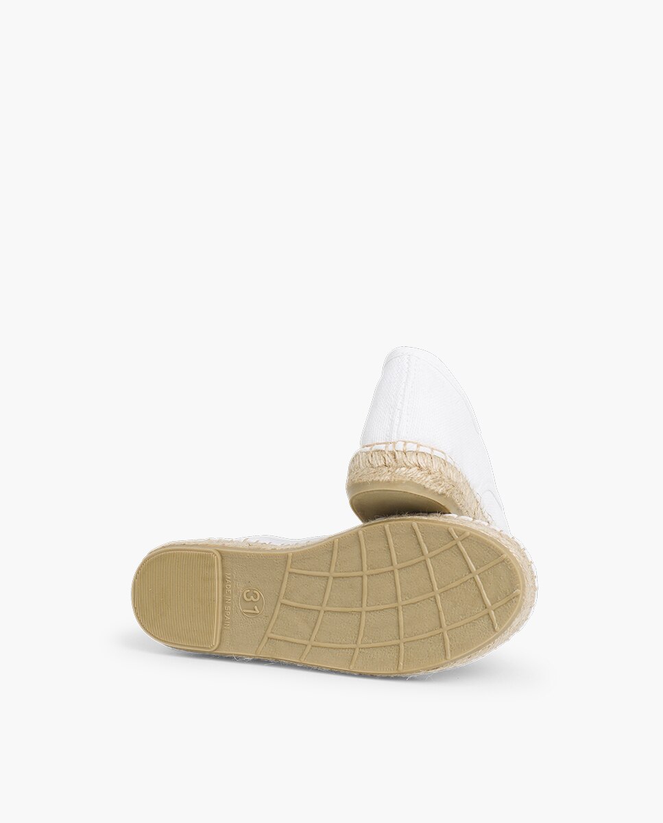 Zapatos de cordones de niños de lona con base alpargata - Pisamonas - Blanco Blanco-2
