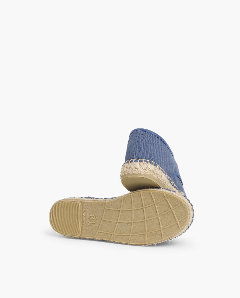 Zapatos de cordones de niños de lona con base alpargata - Pisamonas - Azul Azul-2