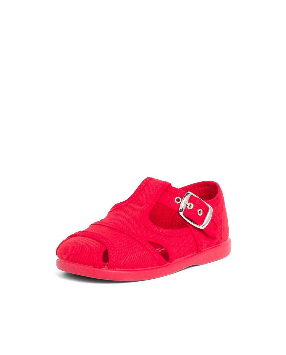 Pepitos de bebé de lona abiertos - Pisamonas - Rojo Rojo-2
