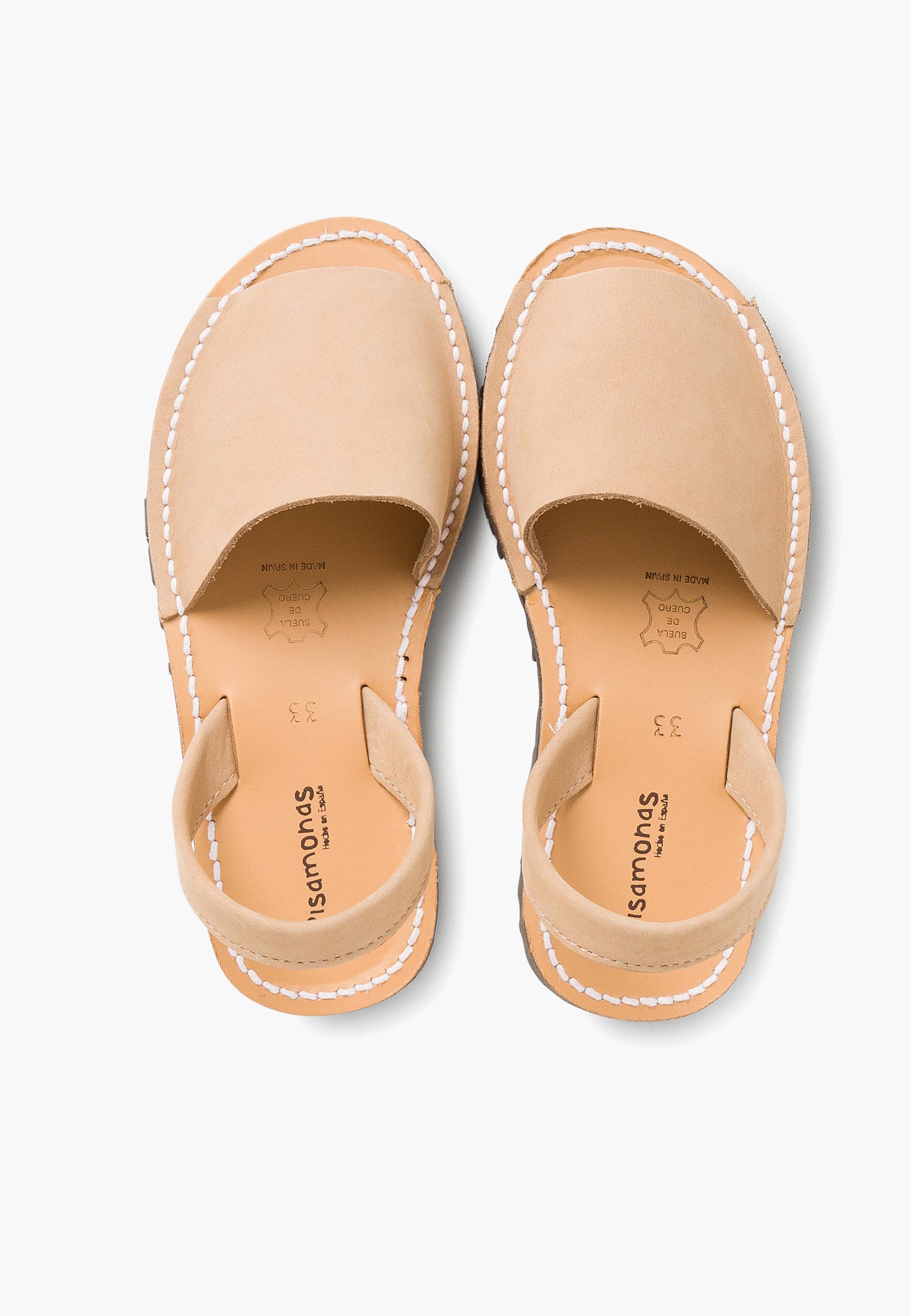 Menorquinas de niños de nobuck - Pisamonas - Beige Beige-5