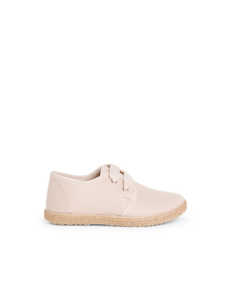 Imagen 0 de Zapatos de cordones de niño efecto raso Beige