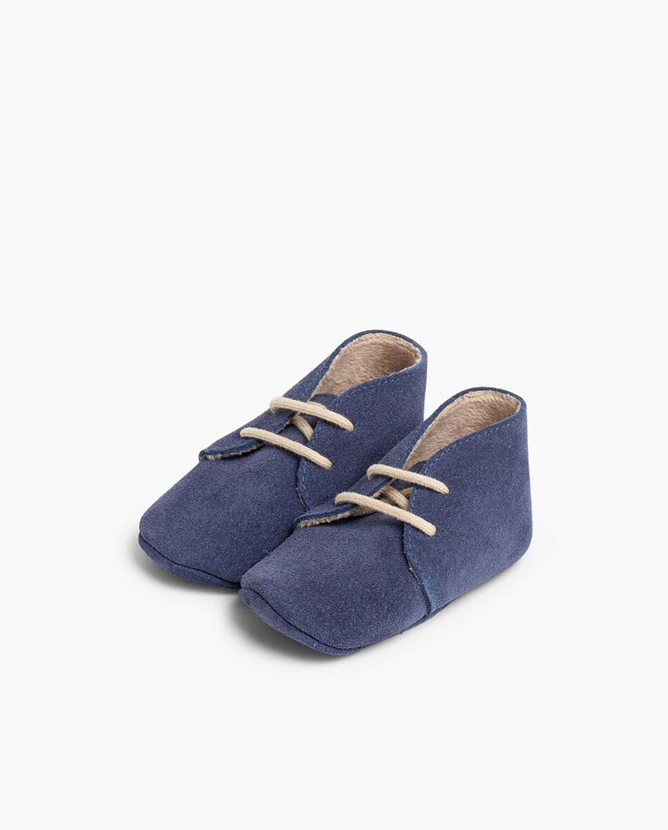 Botas pisacacas de bebé de piel - Pisamonas - Azul claro Azul claro-4