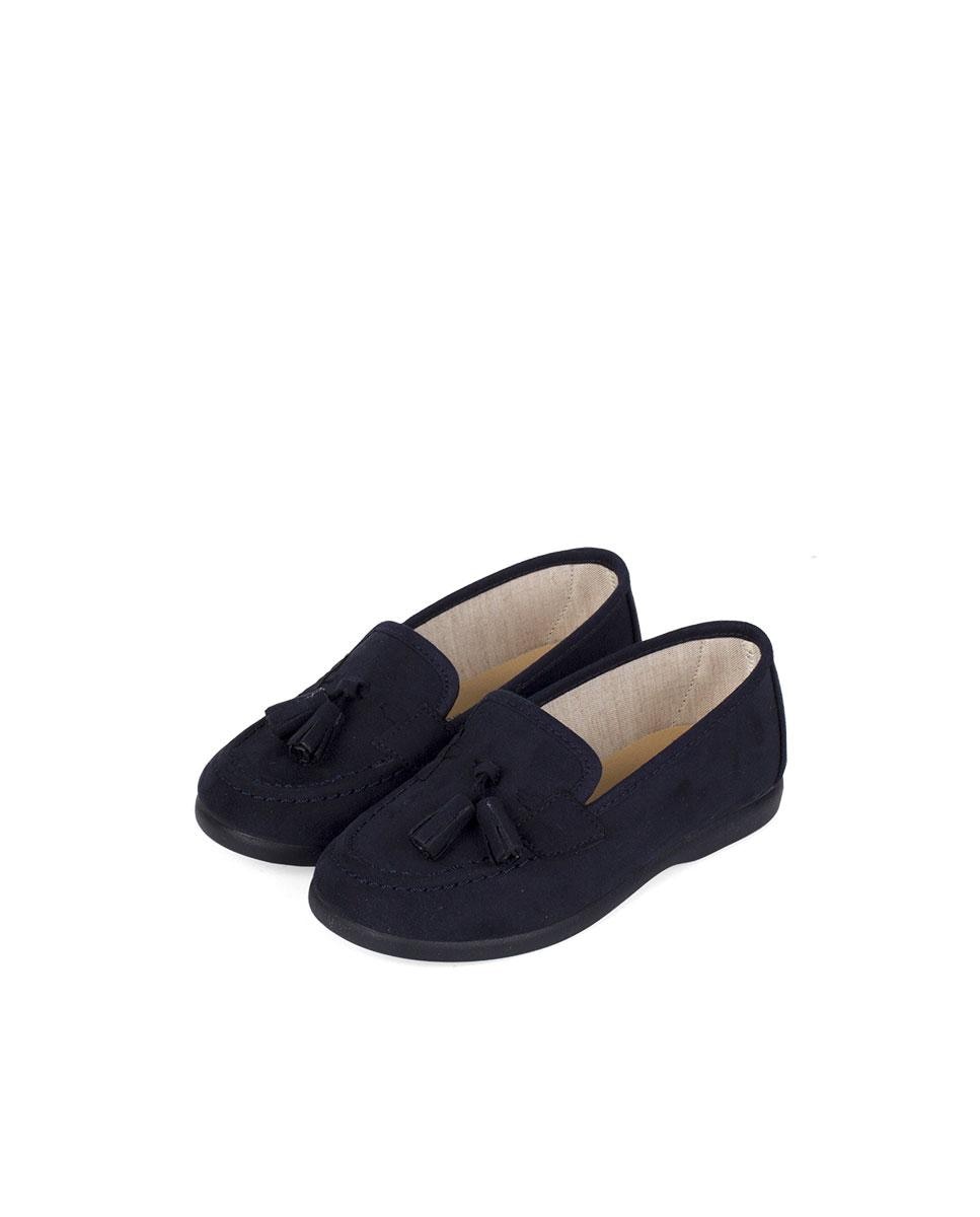 Mocasines de niño con borlas en serratex - Azul marino Azul marino-4