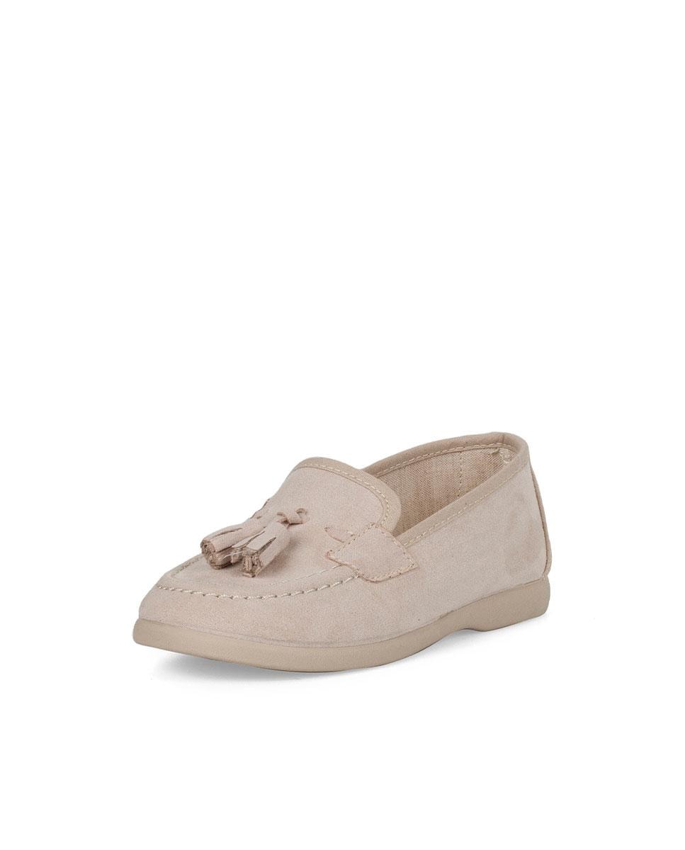 Mocasines de niño con borlas en serratex - Beige Beige-2