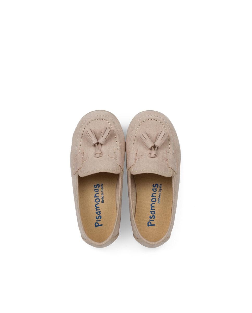 Mocasines de niño con borlas en serratex - Beige Beige-5