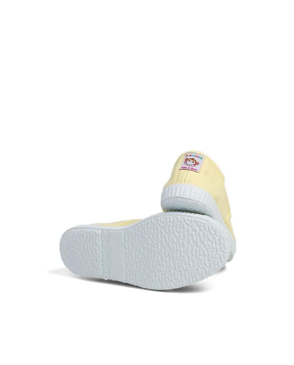 Zapatillas Lona Punta Goma Sin Cordones en rosa - Pisamonas - Verde menta Amarillo-3