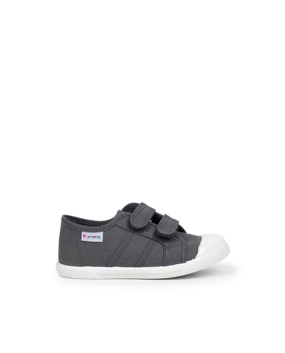 Pisamonas - Zapatillas de lona de niños lona cinta adherente.