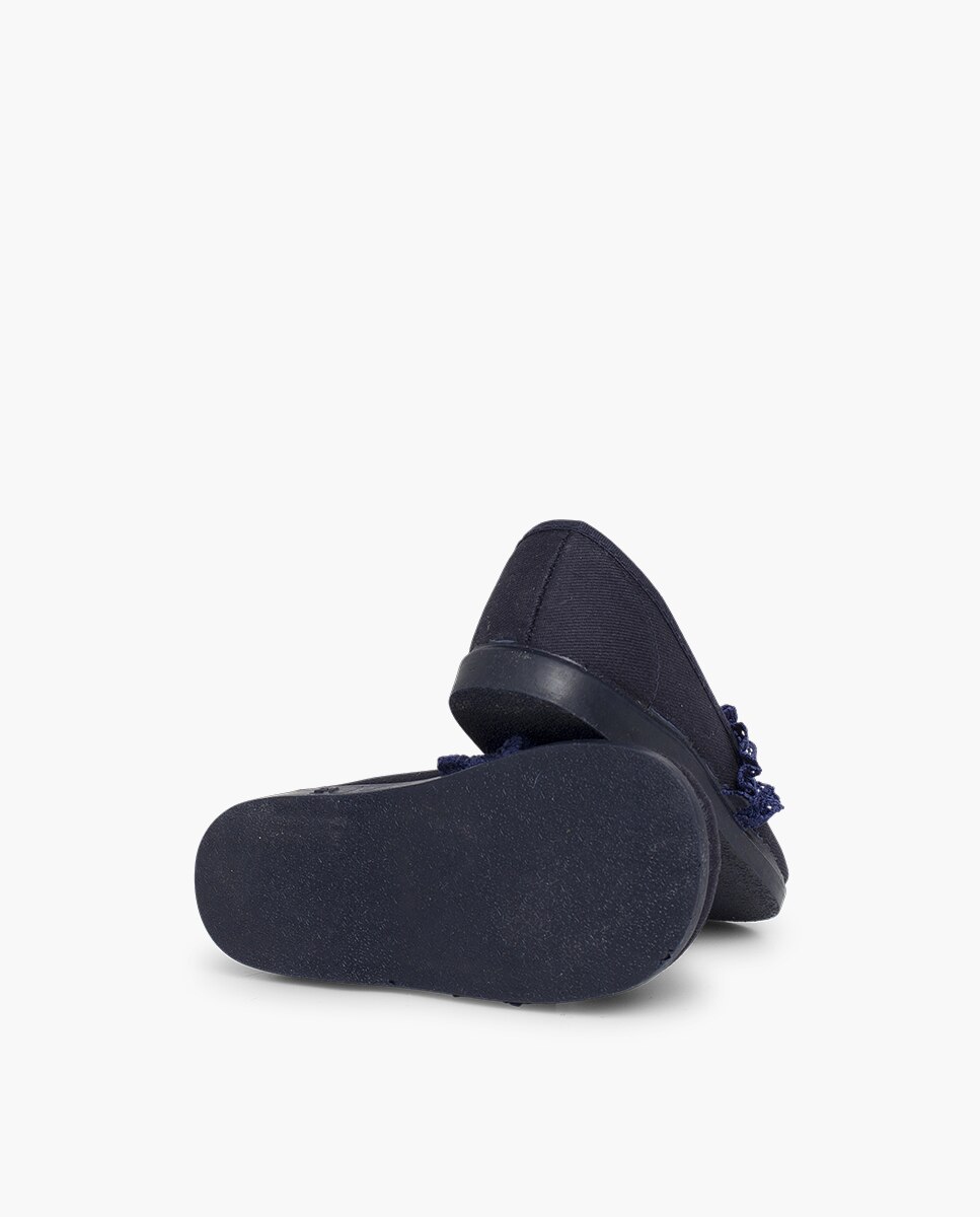 Merceditas de bebé tira elástica puntilla - Pisamonas - Azul marino Azul marino-2