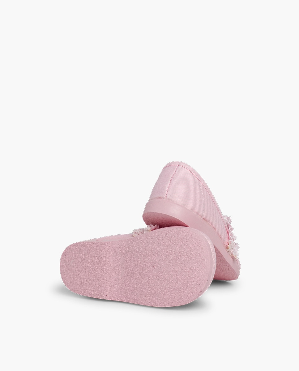 Merceditas de bebé tira elástica puntilla - Pisamonas - Rosa claro Rosa claro-2