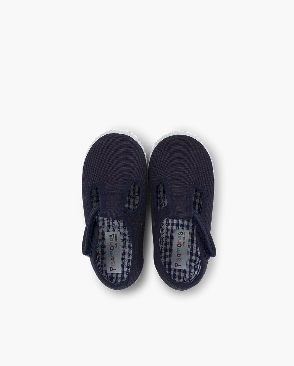 Pepitos Niños cinta adhesiva tipo zapatilla en blanco - Pisamonas - Azul marino Azul marino-4