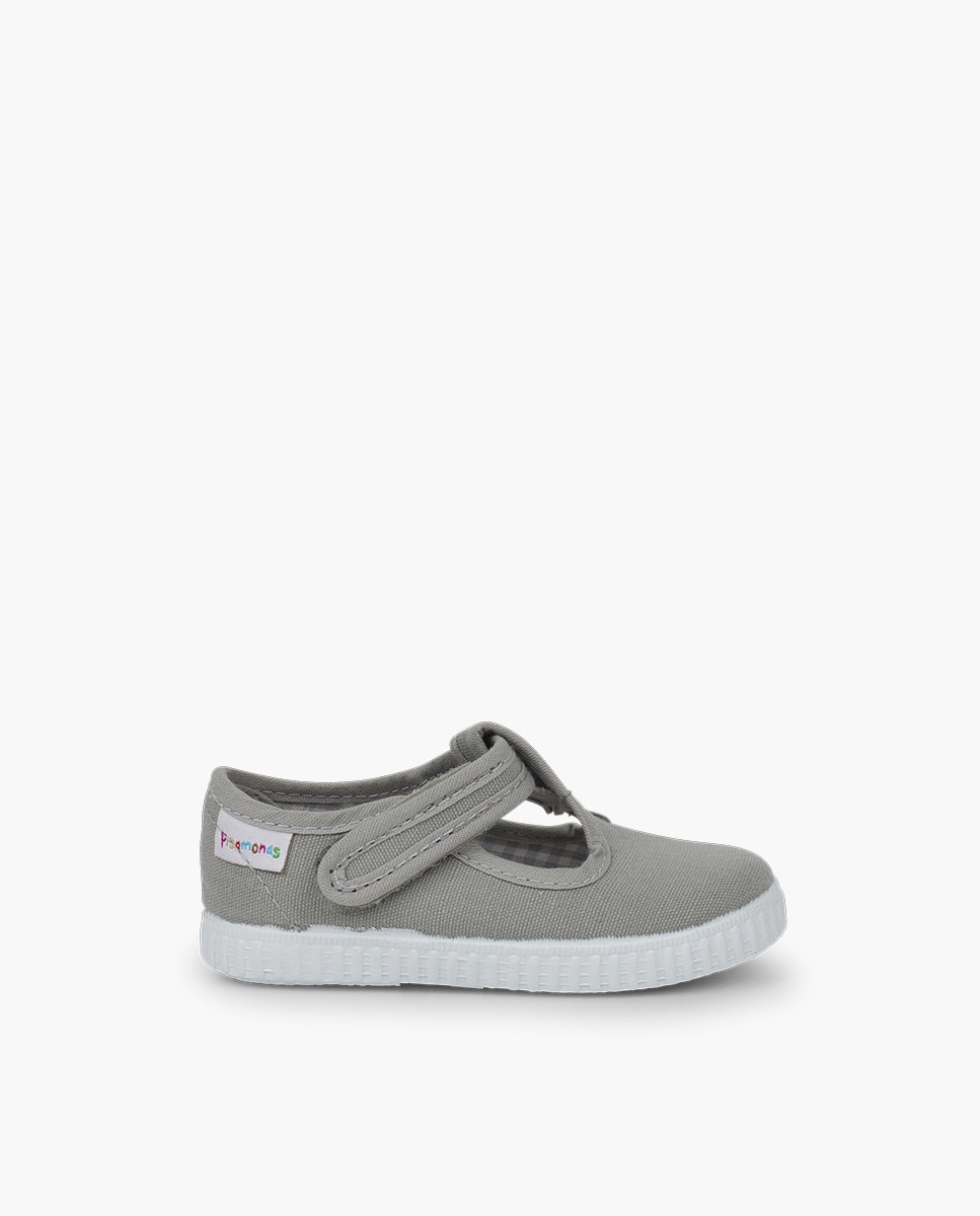 Pepitos Niños cinta adhesiva tipo zapatilla en blanco - Pisamonas - Gris Gris-1