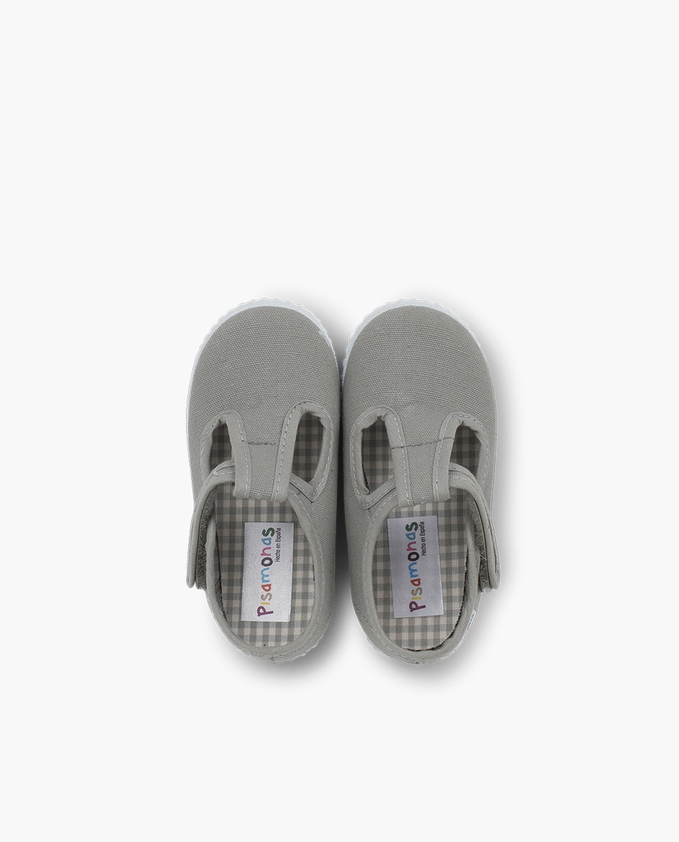 Pepitos Niños cinta adhesiva tipo zapatilla en blanco - Pisamonas - Gris Gris-4