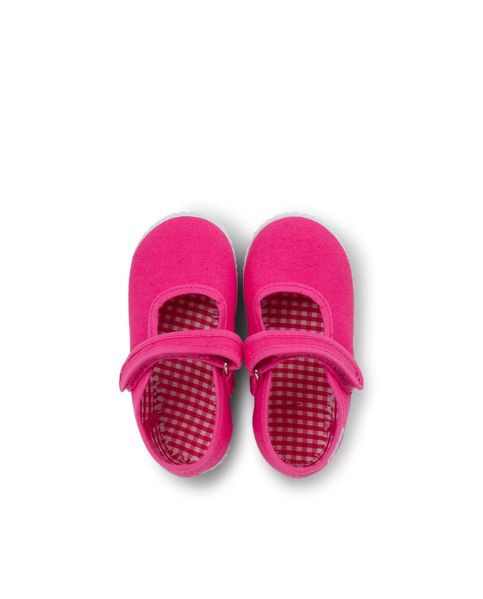 Merceditas Niña cinta adhesiva Suela tipo Zapatillas en blanco - Pisamonas - Fucsia Fucsia-5
