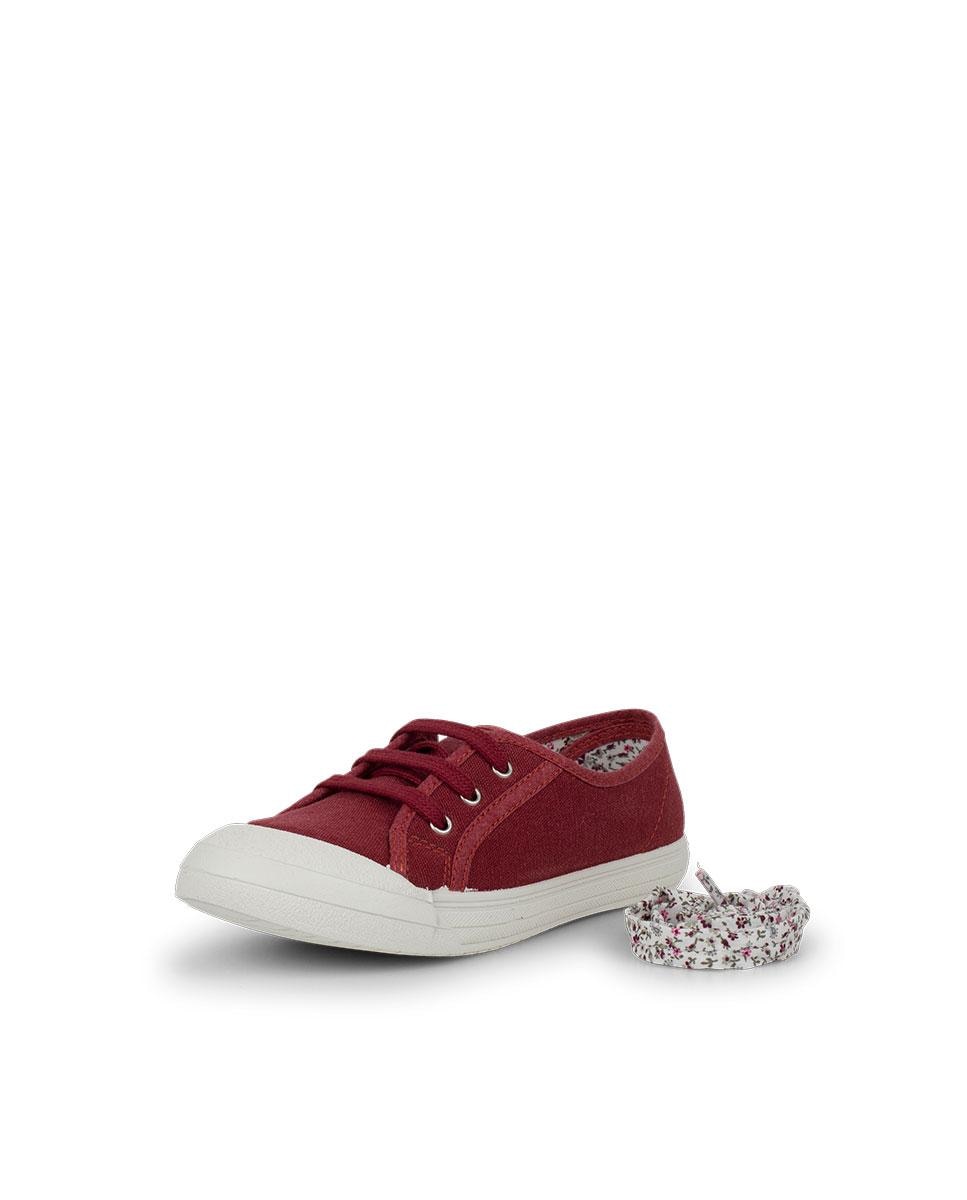 Imagen 3 de Zapatillas Tela Punta Goma Cordones en rosa - Pisamonas - Granate Granate